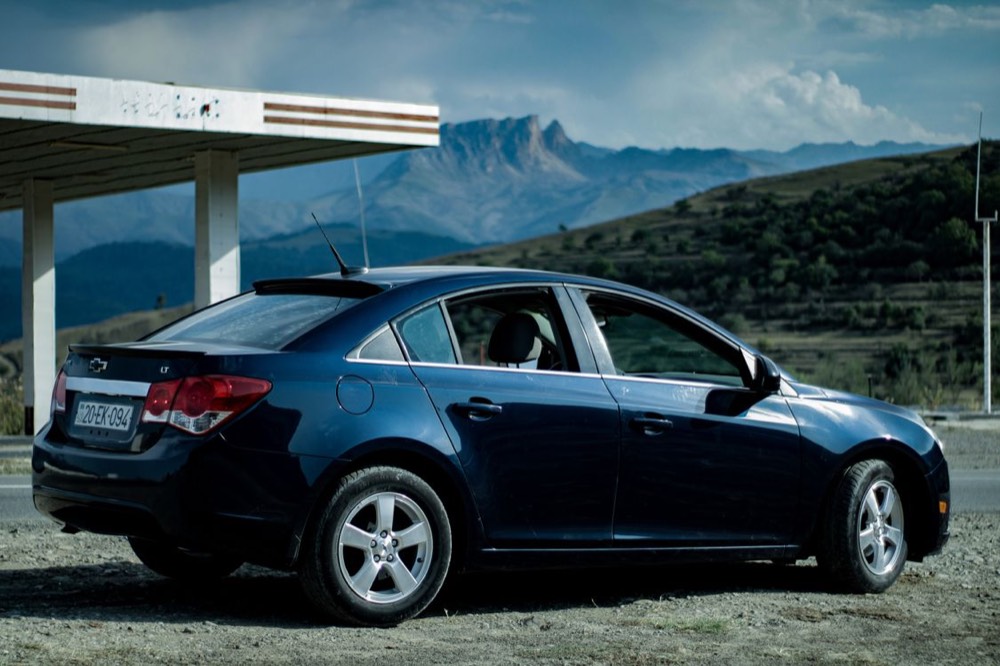 Chevrolet Cruze, dark color shown — actual car is silver (stock photo)